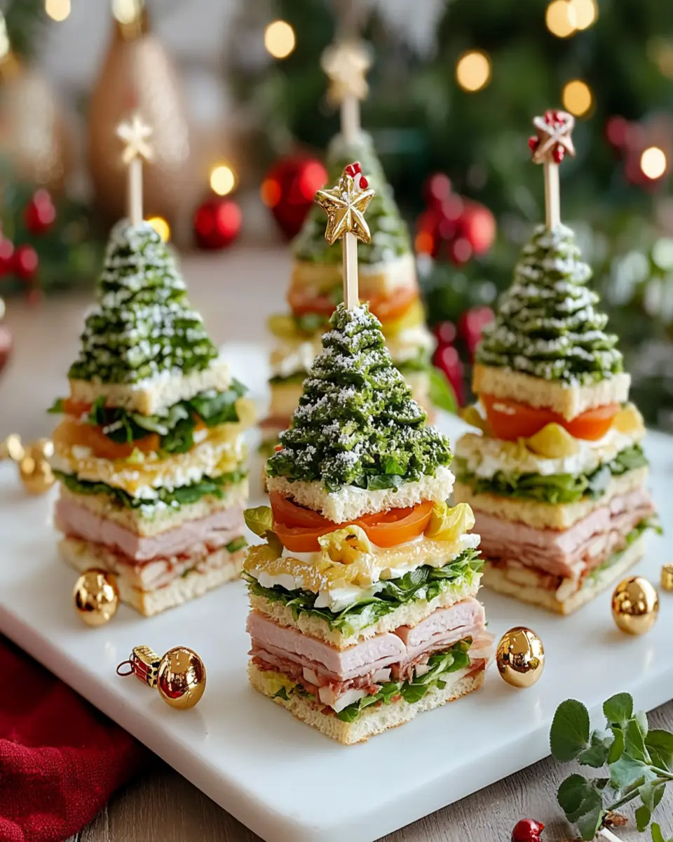 Mini Christmas Tree Sandwiches First Image First Image