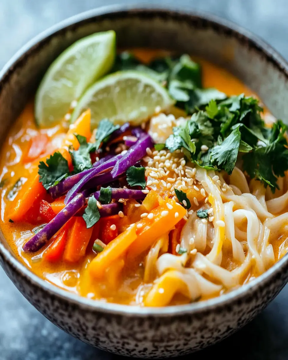 Irresistible Coconut Curry Noodle Bowl Recipe to Savor First Image First Image