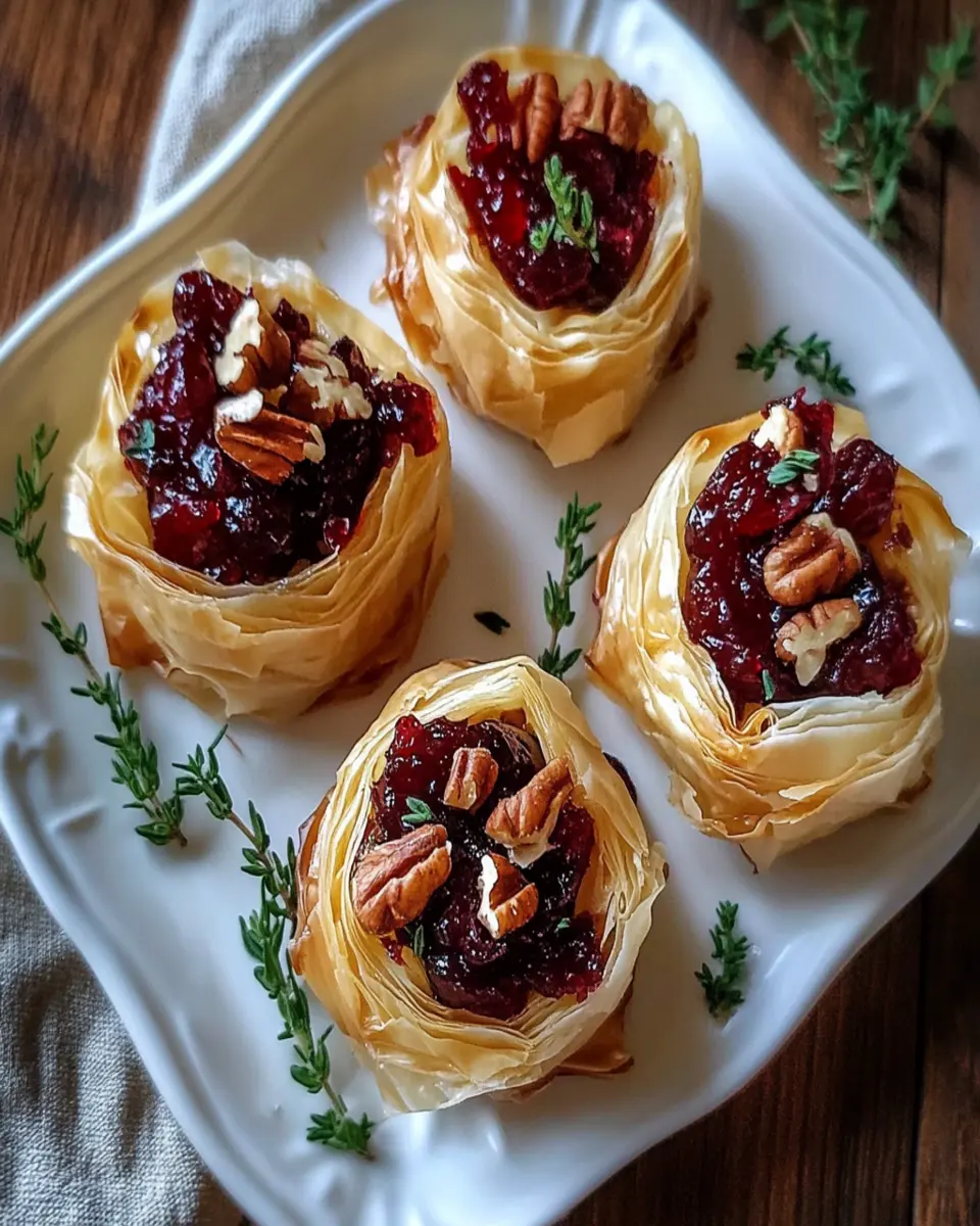 Cranberry Pecan Phyllo Spirals First Image First Image