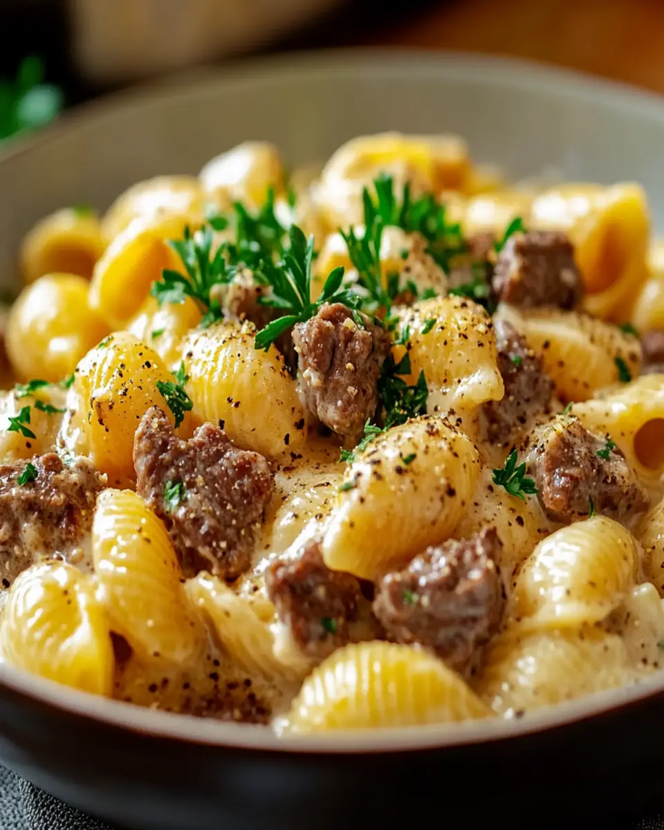 Creamy One-Pot Beef & Shells First Image First Image