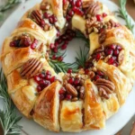 Pomegranate Pecan Baked Brie Wreath First Image First Image