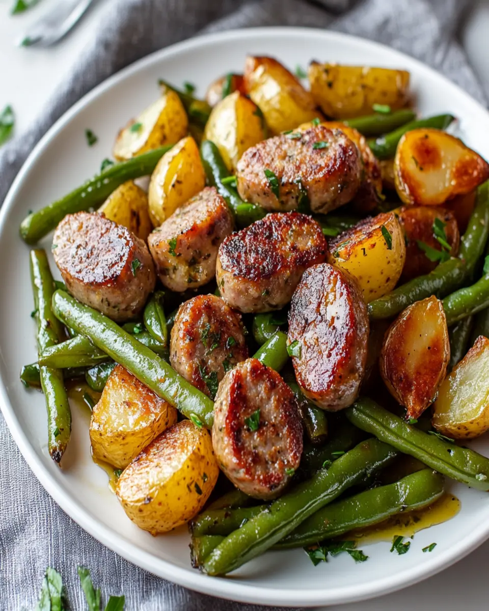 One Pan Sausage Green Beans and Potatoes First Image First Image