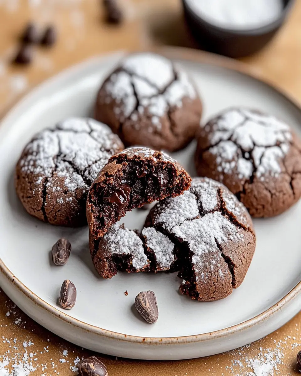 Irresistible Chocolate Crinkle Blossom Cookies Recipe First Image First Image