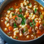 Beef and Macaroni Soup First Image First Image