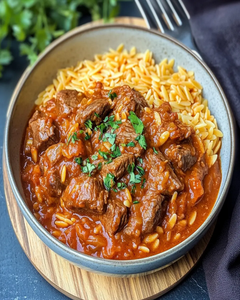 Giouvetsi (Greek Beef Stew with Orzo) First Image First Image