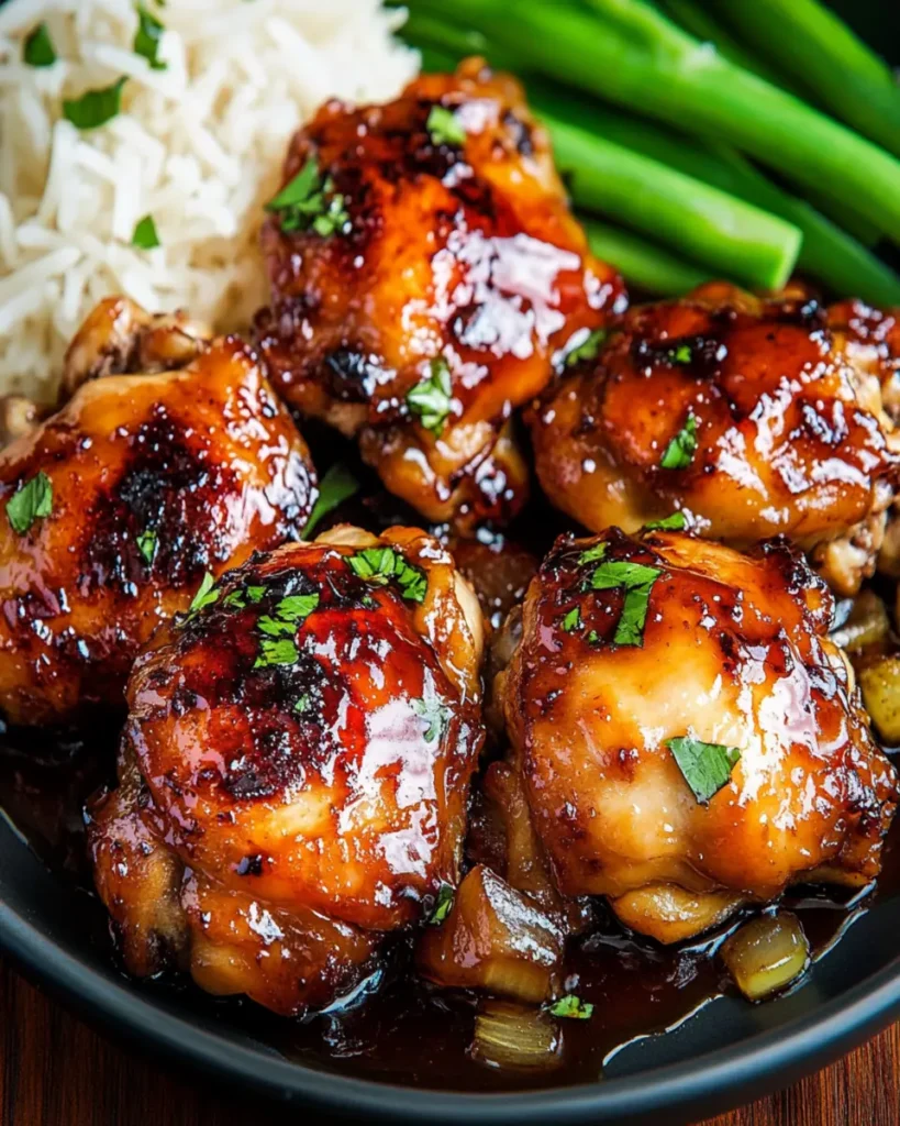 Honey Garlic Boneless Chicken Thighs First Image First Image
