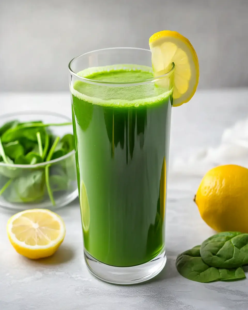 Spinach Juice Recipe (Juicer or Blender) First Image First Image