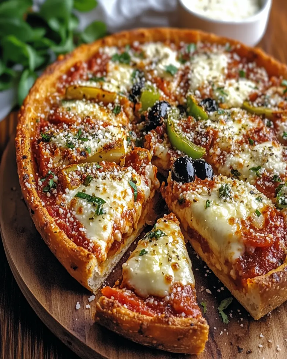 Deep-Dish Pizza Pie Recipe First Image First Image