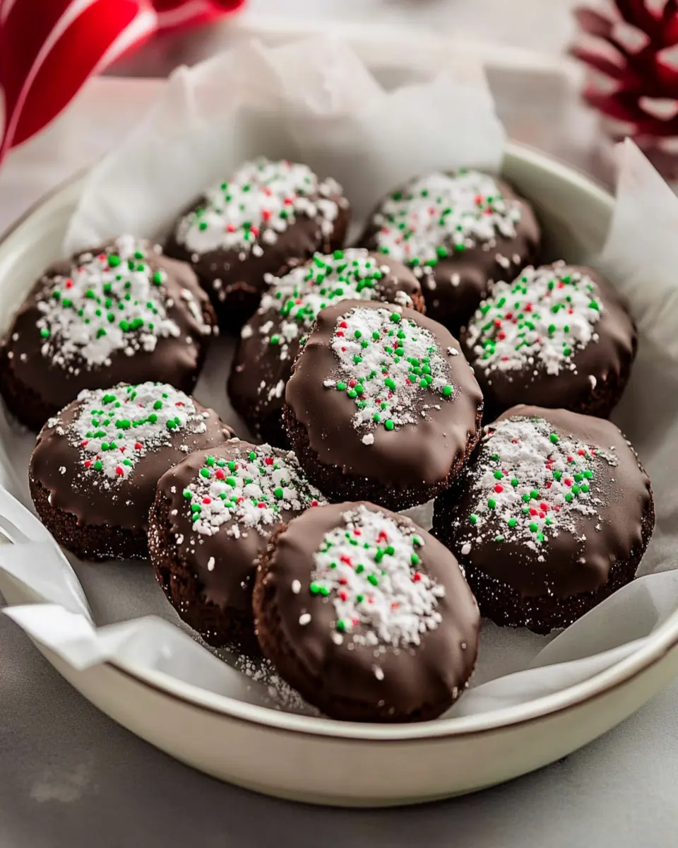 Chocolate Peppermint Cookies First Image First Image
