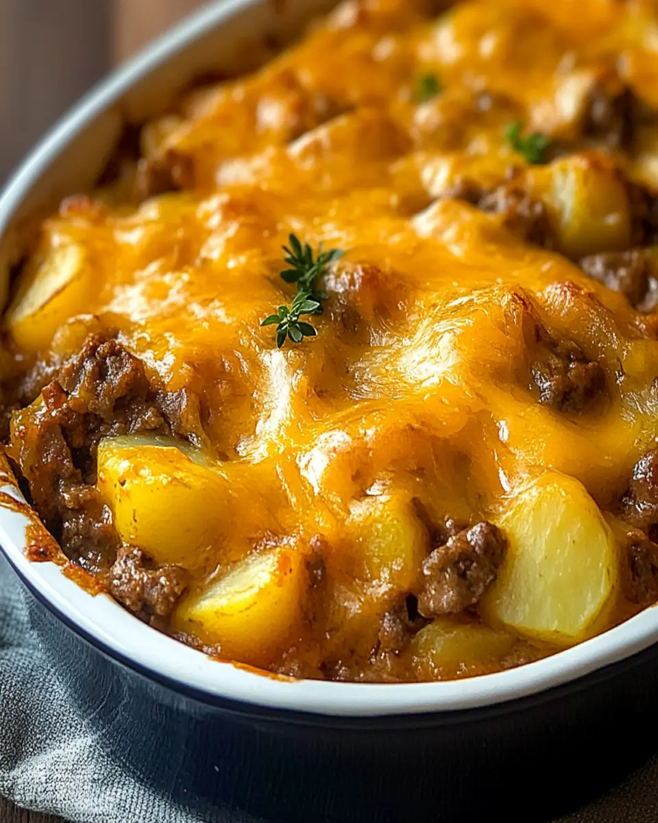 Cheesy Beef & Frozen Potato Casserole First Image First Image