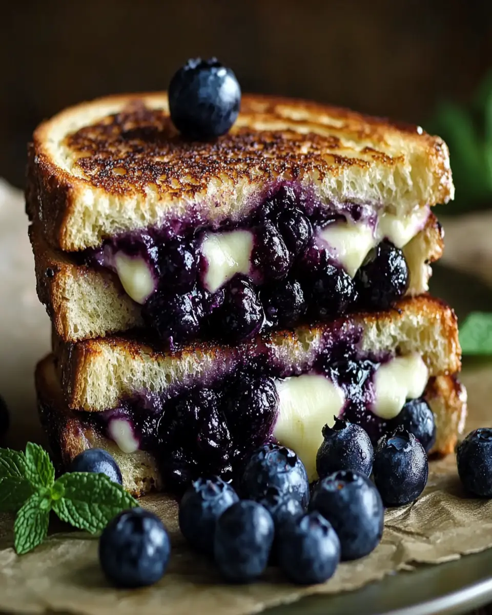 Blueberry White Cheddar Grilled Cheese-Sweet Savory Bliss First Image First Image