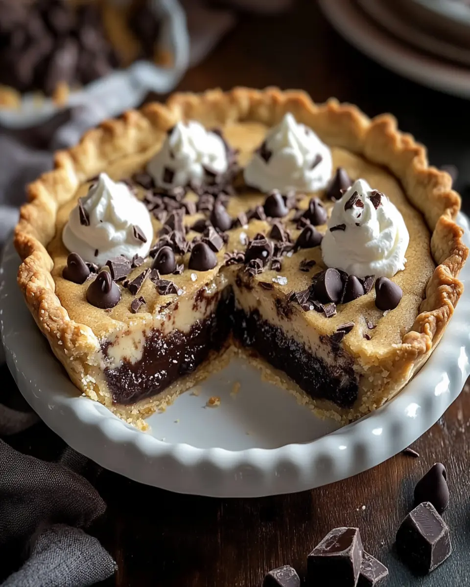 Chocolate Chip Cookie Pie Recipe – Gooey, Chewy & Easy Dessert First Image First Image
