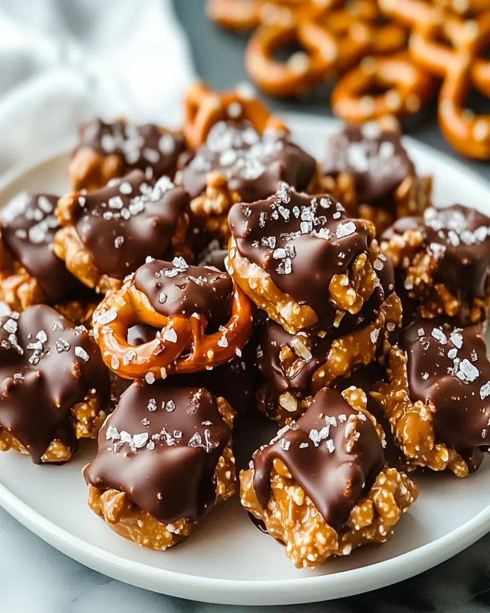 No-Bake Peanut Butter Pretzel Clusters First Image First Image