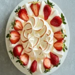 Hazelnut Meringue Cake with Strawberries and Cream Recipe First Image First Image