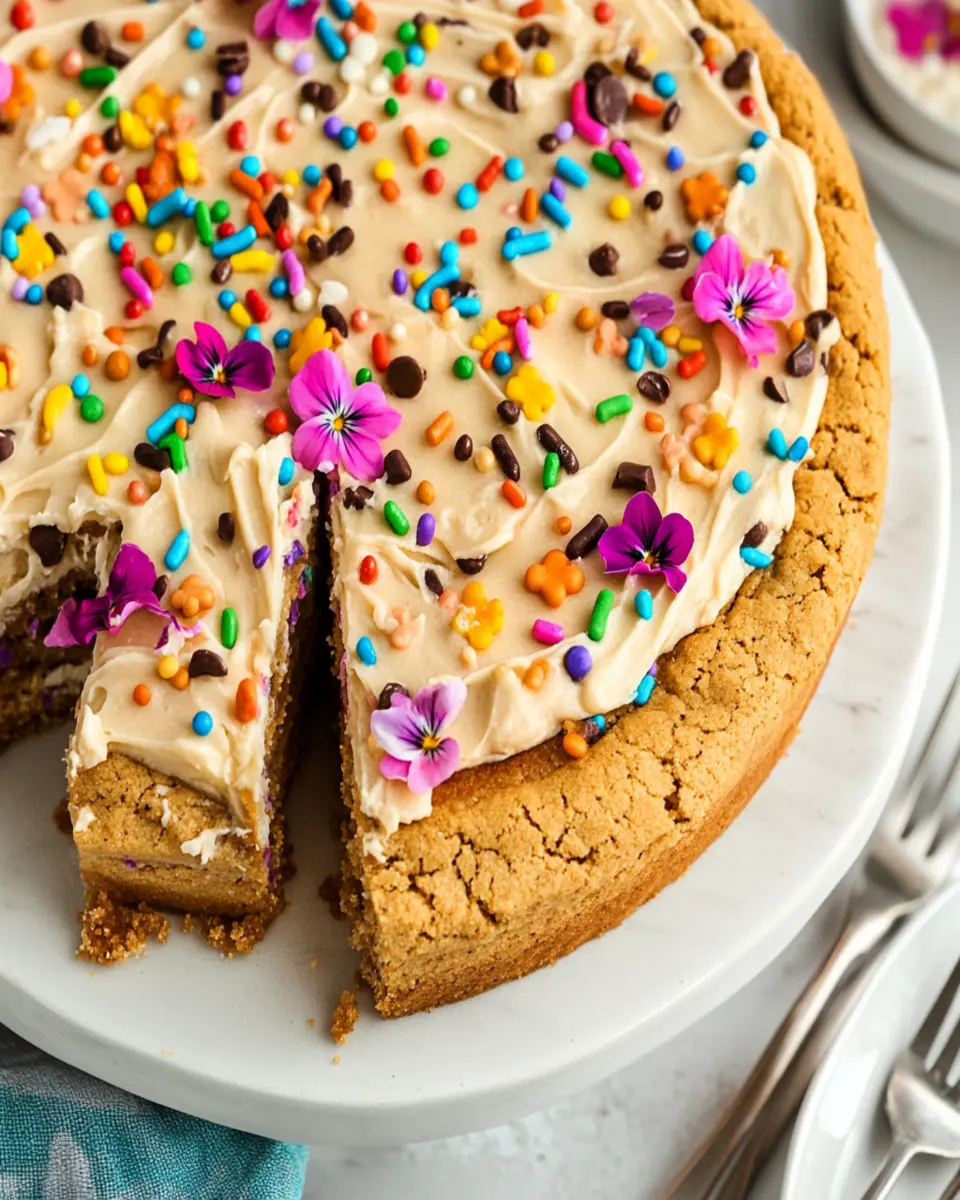 How to Make a Cookie Cake First Image First Image