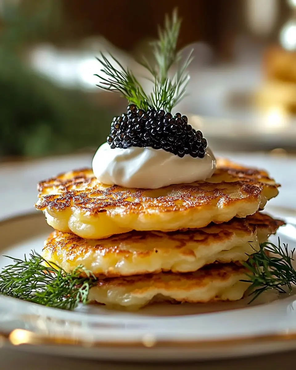 Indulge in Caviar Potato Pancakes – A Luxurious Brunch Treat First Image First Image