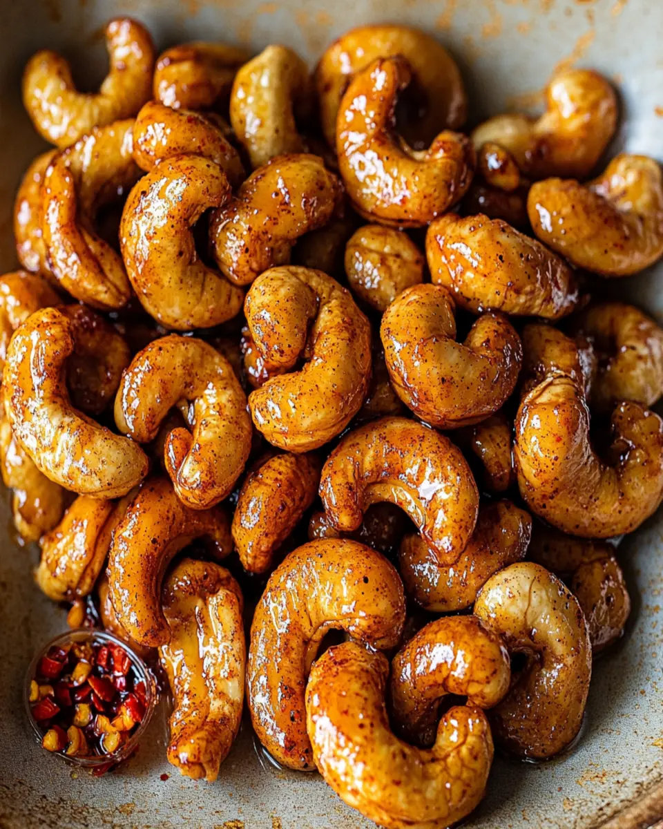 Spicy Maple Glazed Cashews First Image First Image