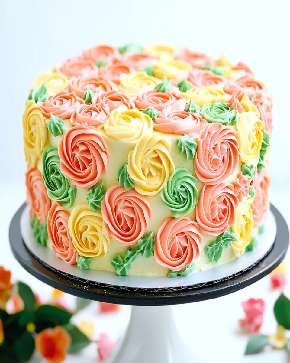 How to Make Rosette Cake {Buttercream} First Image First Image