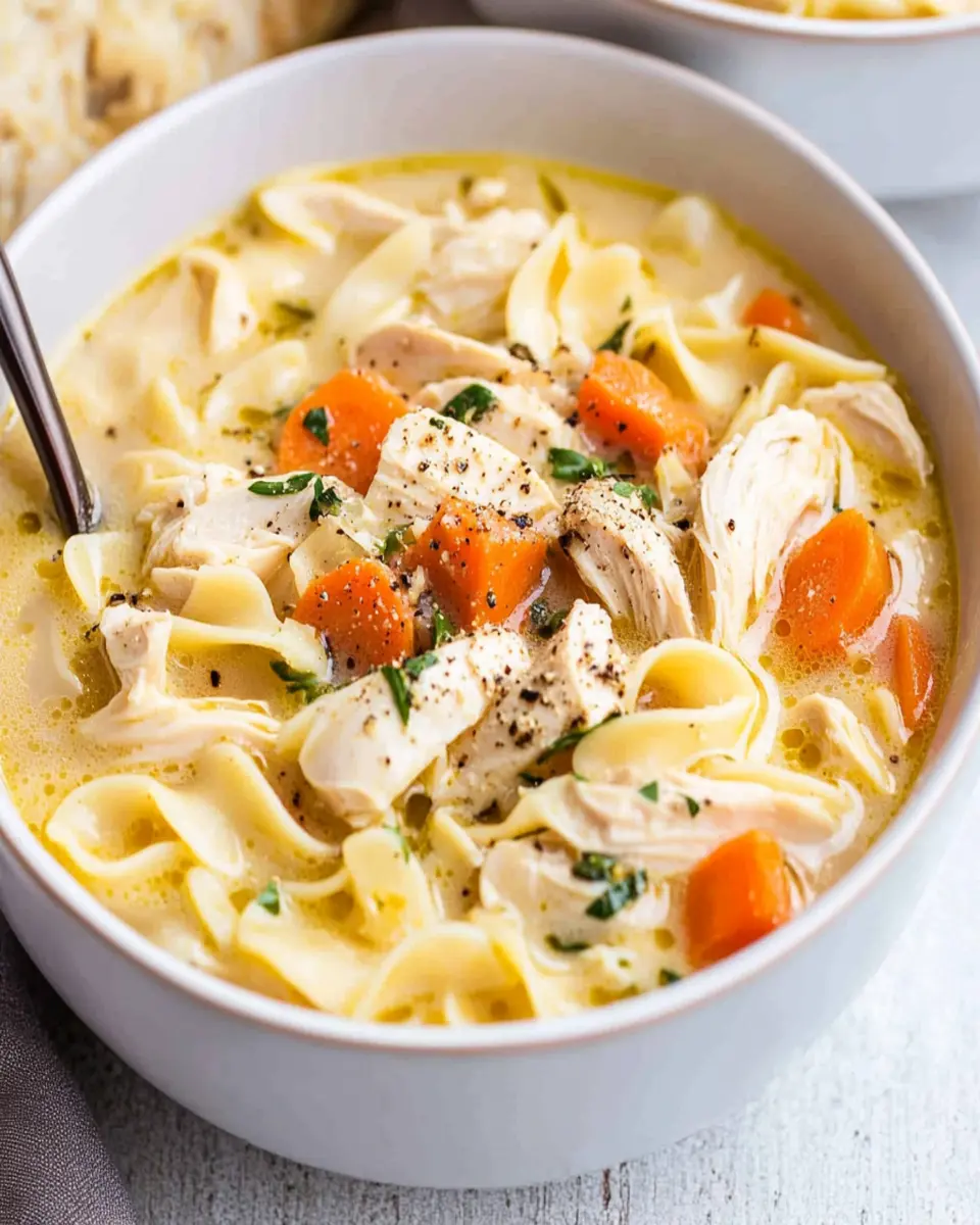 Creamy Chicken Noodle Soup First Image First Image