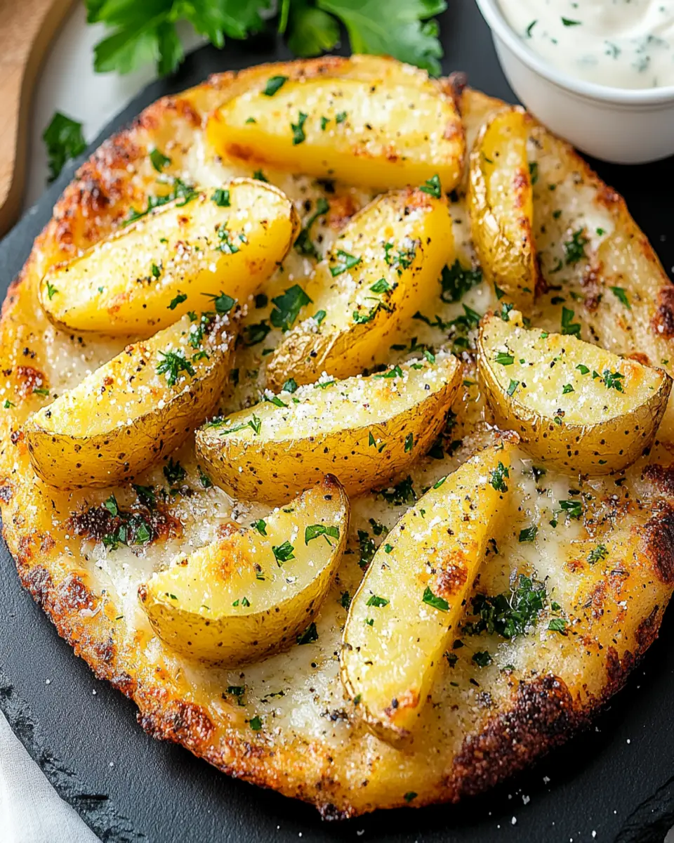 Crispy Garlic Parmesan Potato Wedges First Image First Image