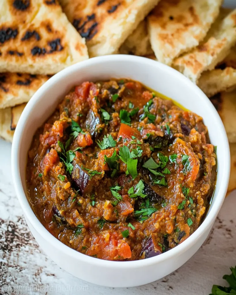 Zaalouk (Moroccan Eggplant Dip) Recipe First Image First Image