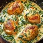 Irresistible Creamy Spinach Chicken Skillet Recipe First Image First Image