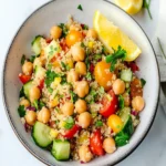 Non-Alcoholic Ale Quinoa Chickpea Salad with Lemon Vinaigrette First Image First Image