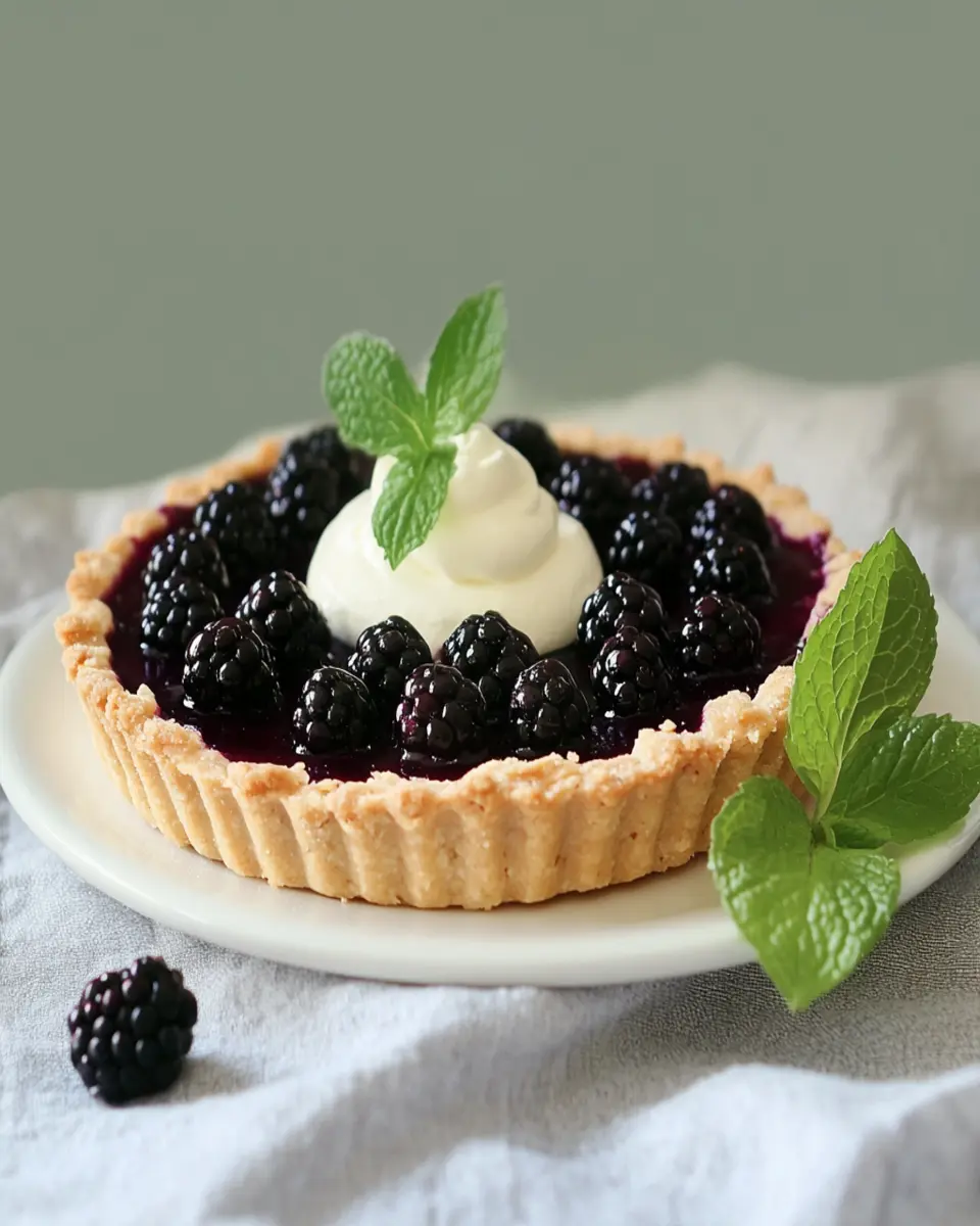 Blackberry Almond Tart with Honey Whipped Mascarpone Recipe First Image First Image