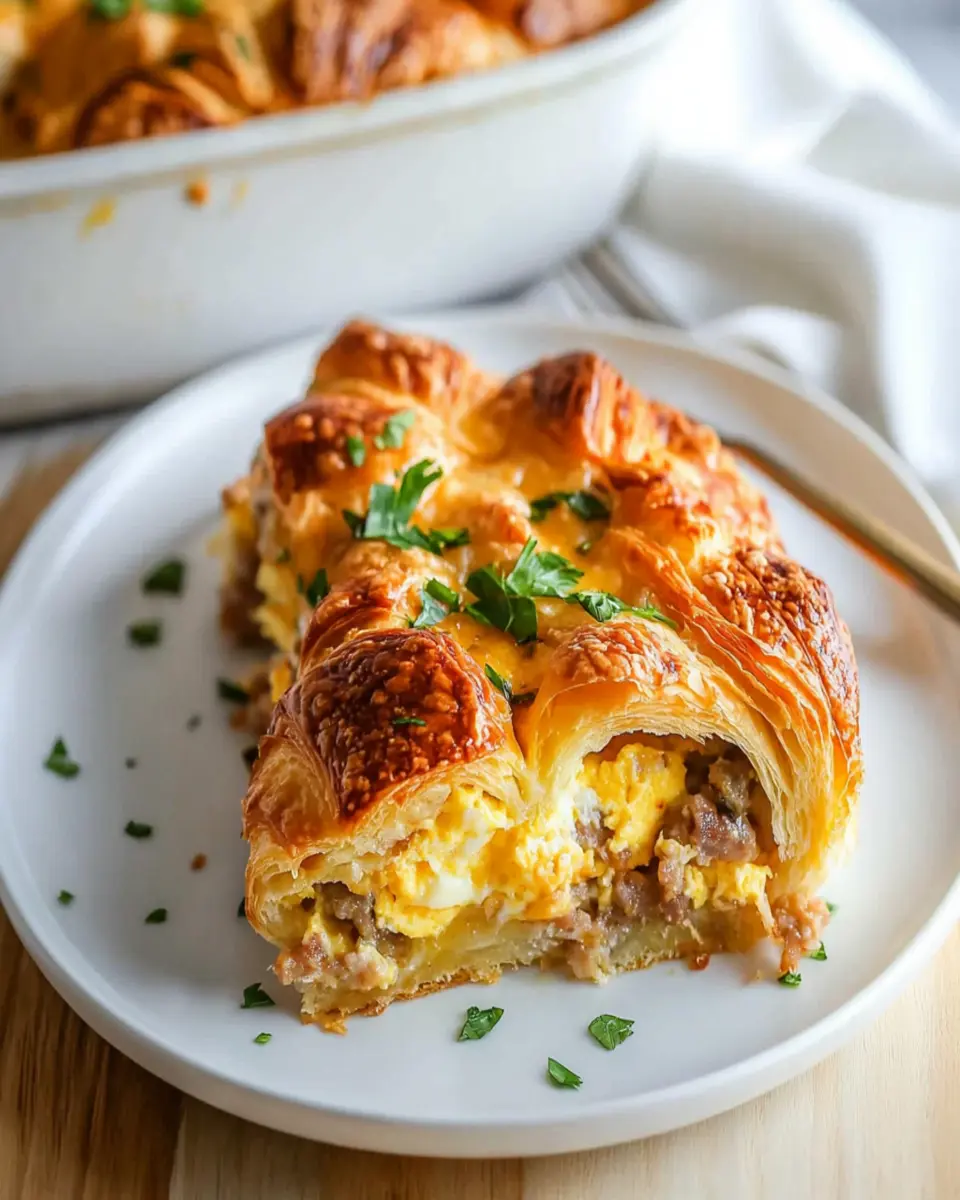 Sausage & Croissant Breakfast Casserole Recipe First Image First Image