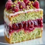 Heavenly Pistachio Raspberry Cake First Image First Image