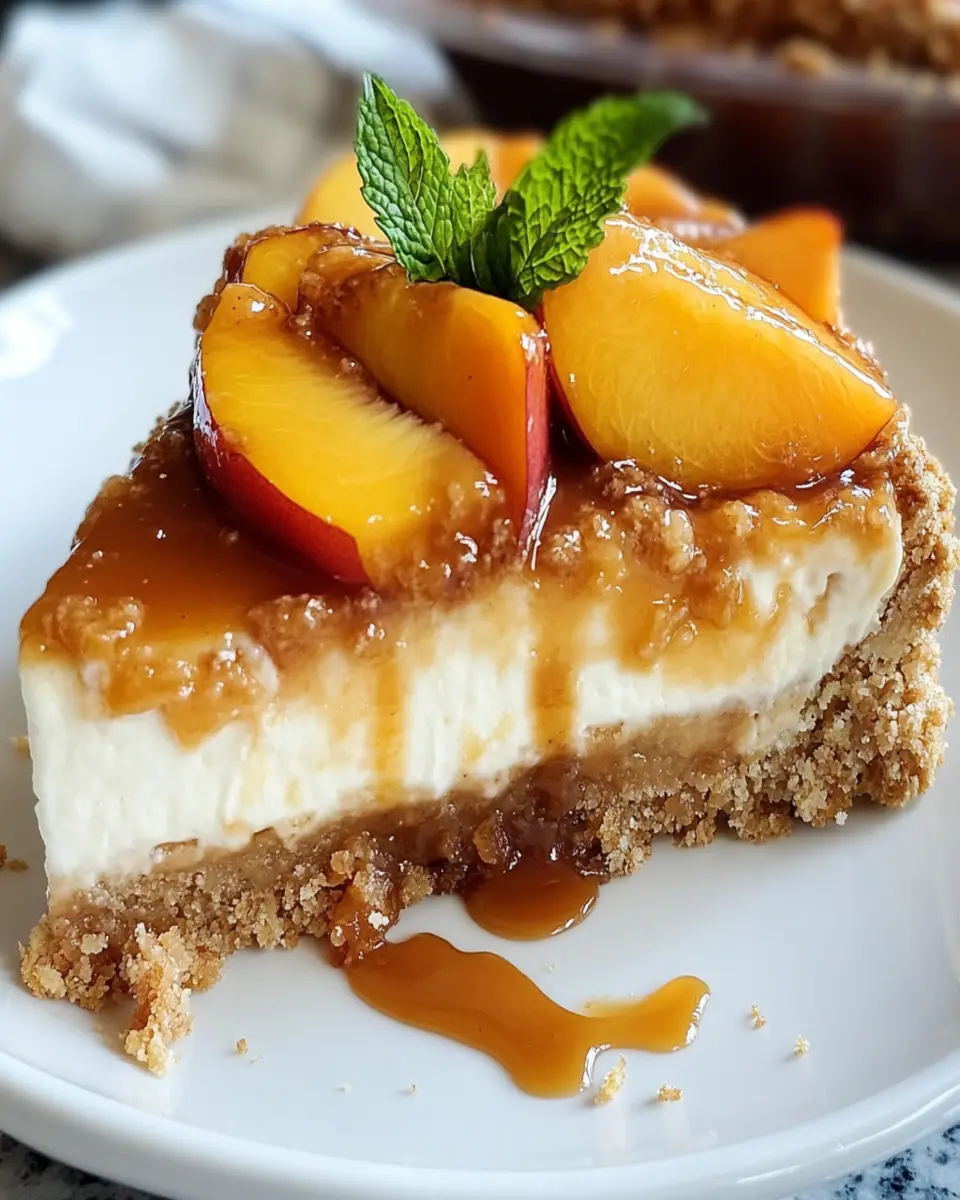 Peach Cobbler Cheesecake Fusion First Image First Image