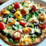 Egg-Crust Vegetarian Breakfast Pizza First Image First Image