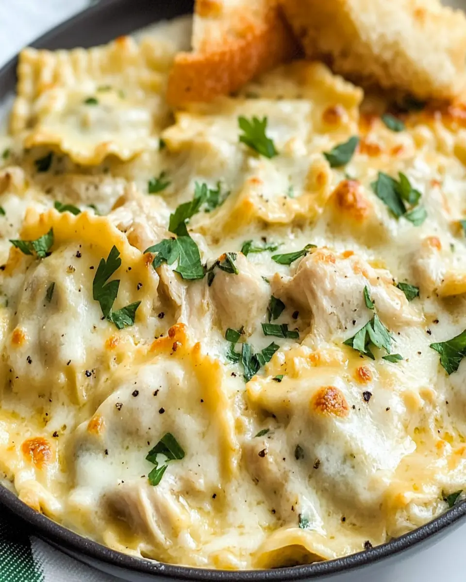 Chicken Alfredo Baked Ravioli First Image First Image