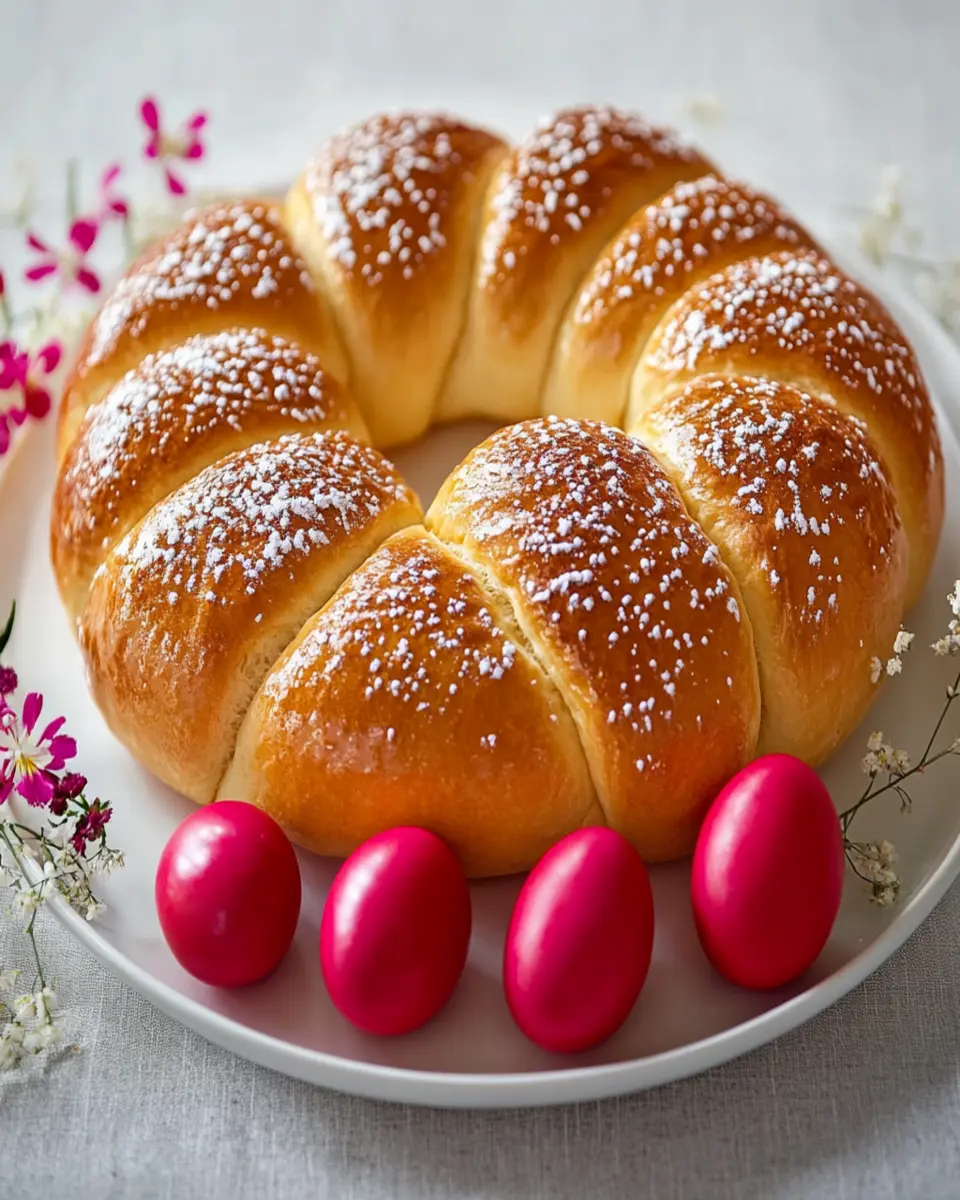 Greek Easter Bread (Tsoureki) First Image First Image