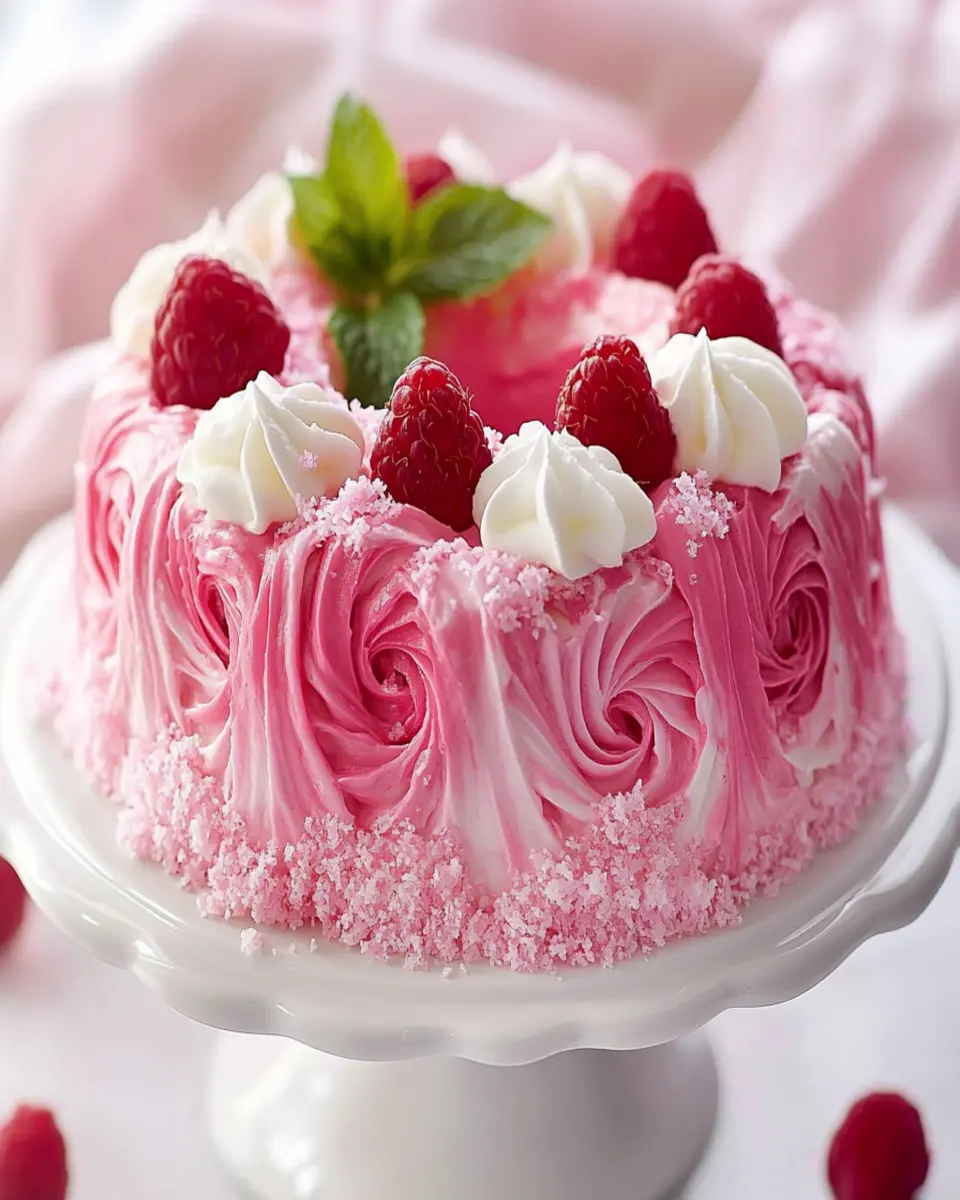 Soft Raspberry Swirl Cake First Image First Image
