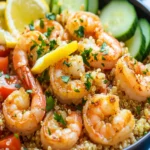 Healthy Garlic Shrimp with Quinoa First Image First Image