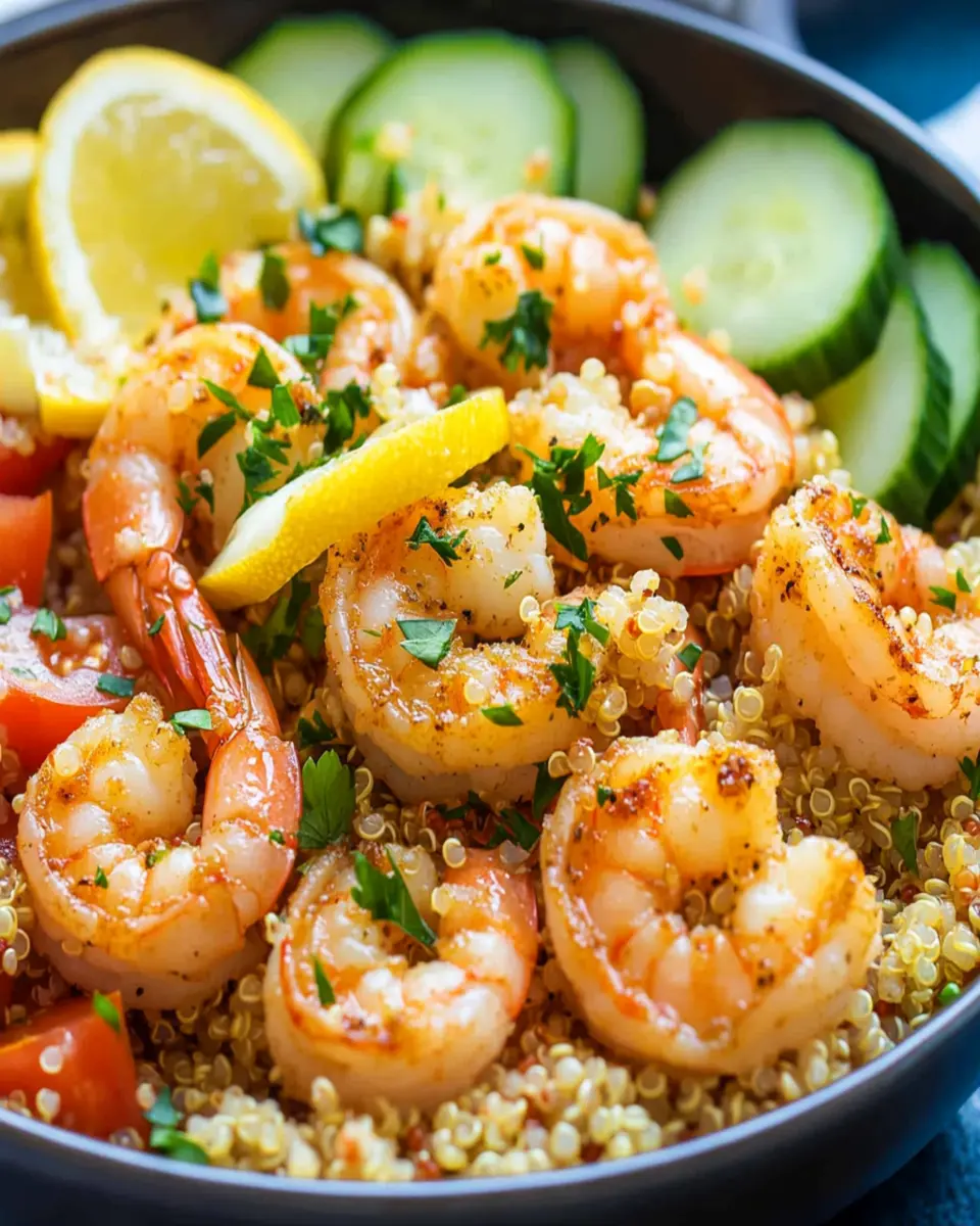 Healthy Garlic Shrimp with Quinoa First Image First Image