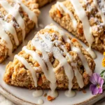 Easy Carrot Cake Scones with Cream Cheese Glaze First Image First Image