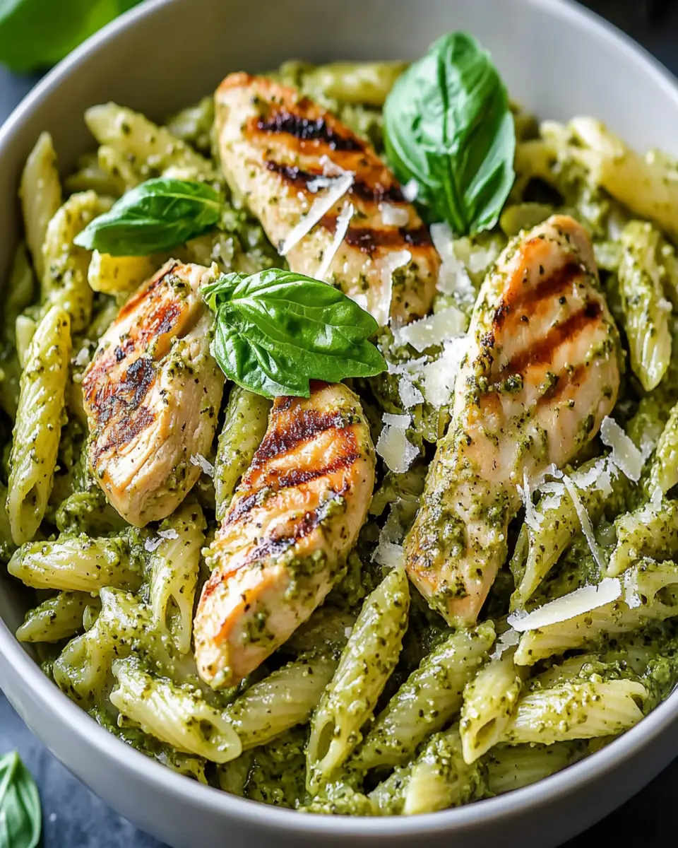Creamy Chicken Pesto Pasta Recipe-Easy & Delicious First Image First Image