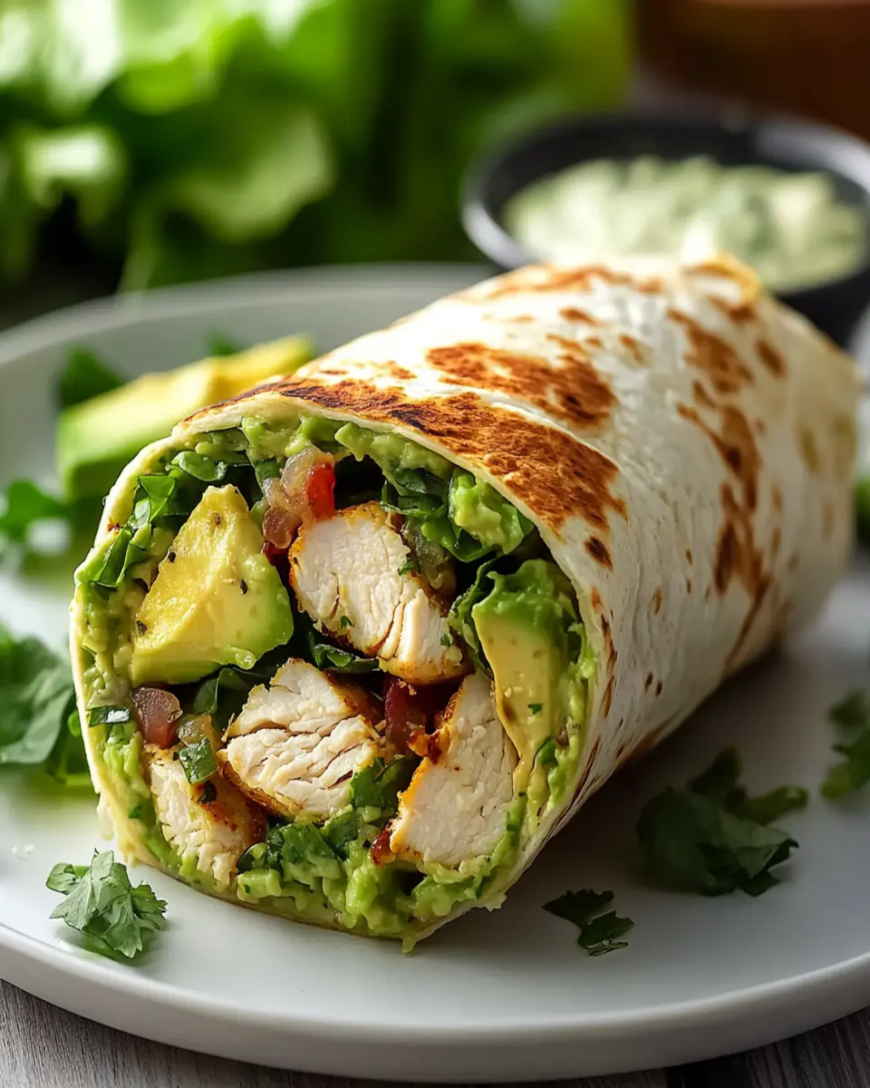 Quick Chicken Avocado Wrap Recipe – Healthy Lunch Idea First Image First Image