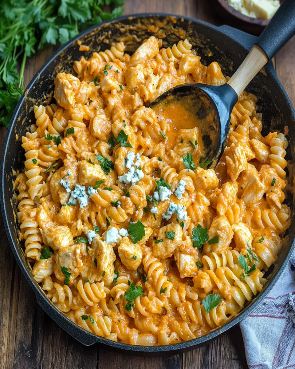 Buffalo Chicken Pasta Skillet First Image First Image