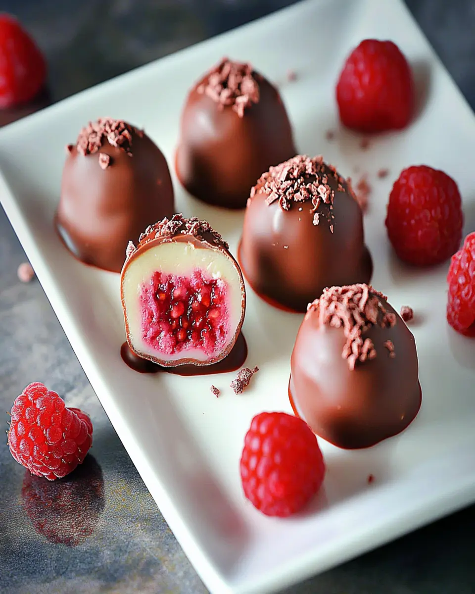Chocolate Raspberry Truffles First Image First Image
