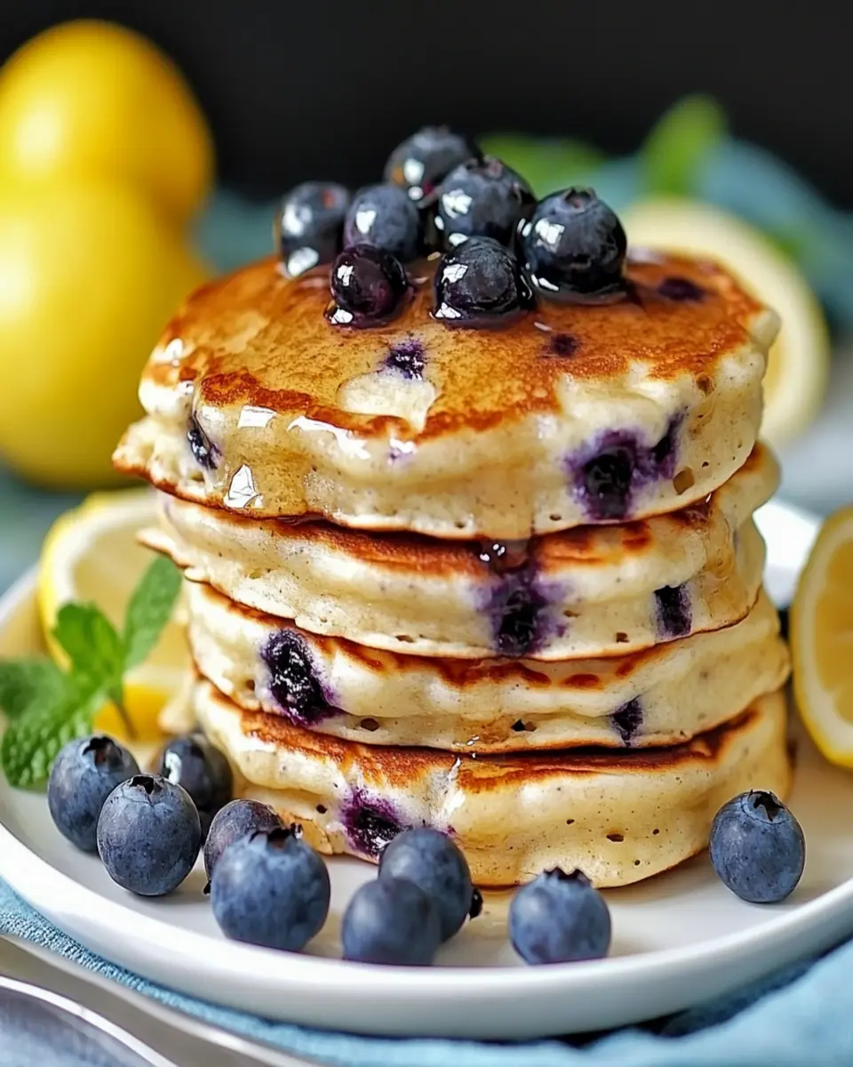 LEMON BLUEBERRY BUTTERMILK PANCAKES First Image First Image