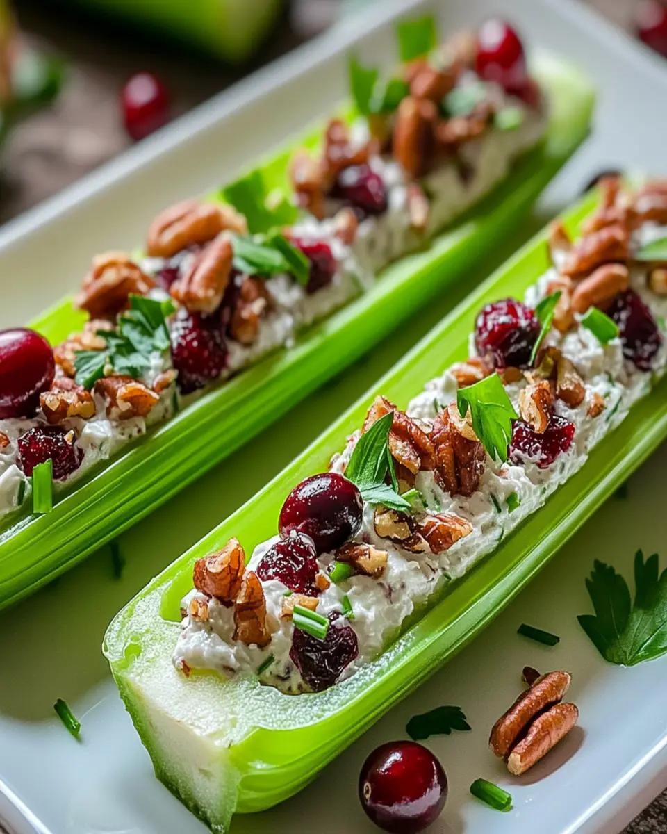 Cranberry Pecan Holiday Celery Boats First Image First Image