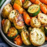 Garlic Herb Roasted Potatoes Carrots Zucchini First Image First Image