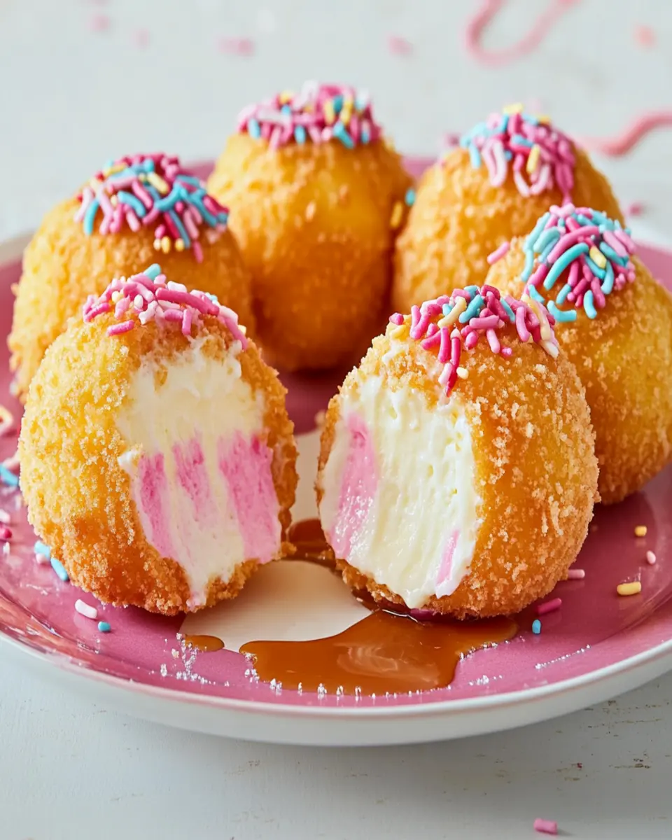 Crispy Cotton Candy Cheesecake Bombs First Image First Image