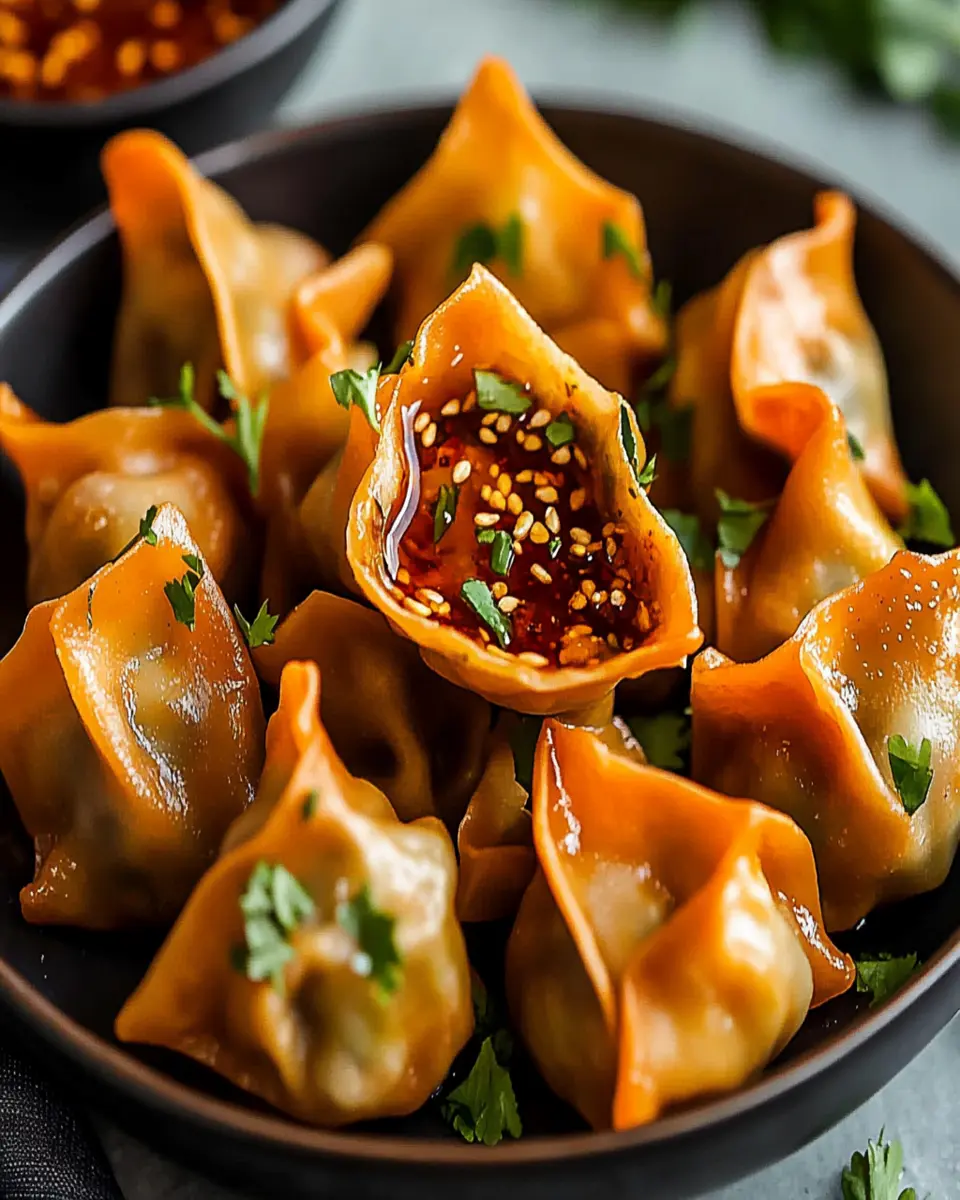 Irresistible Spicy Chicken Wontons Recipe for Parties First Image First Image