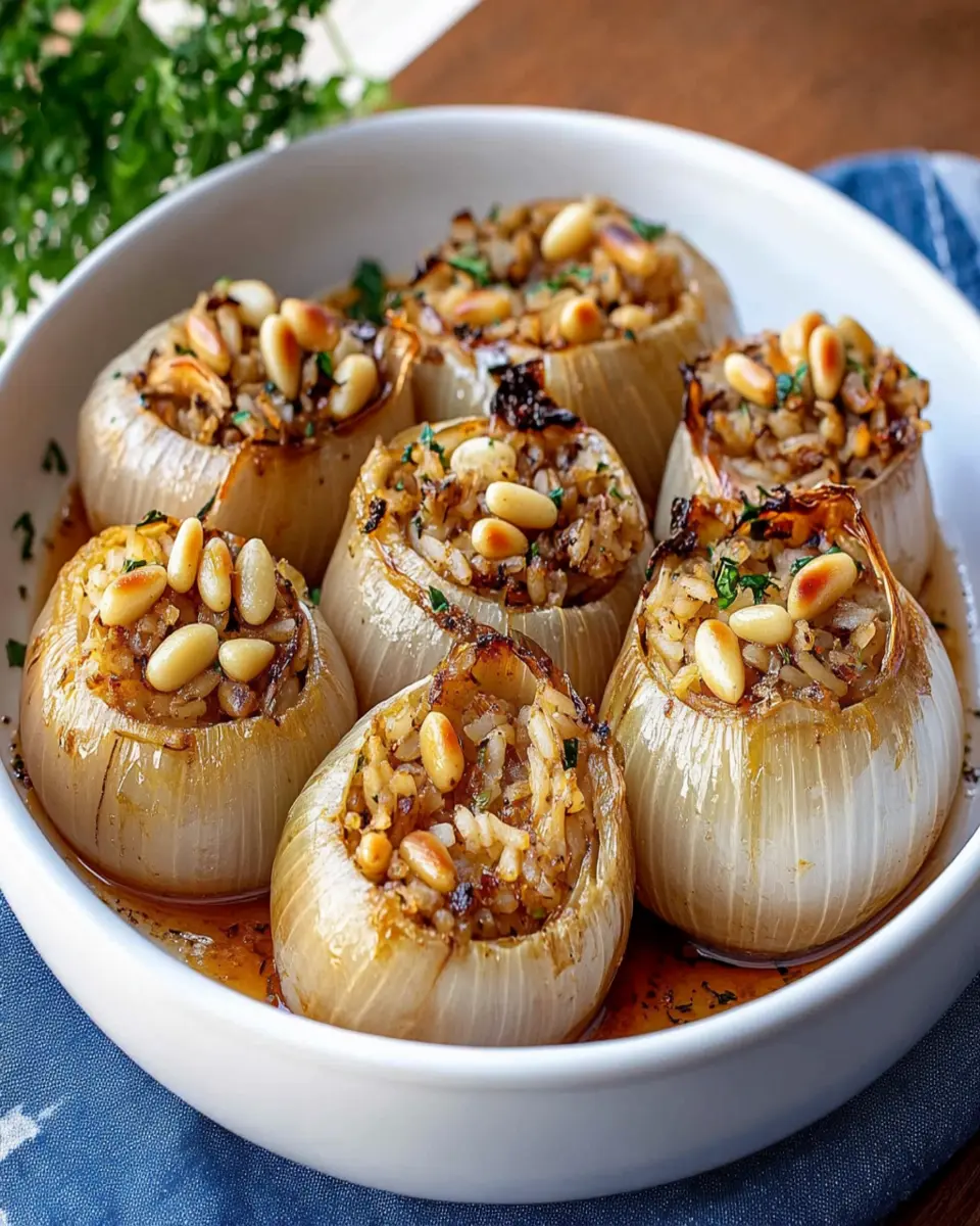 Stuffed Onions with Rice and Pine Nuts First Image First Image