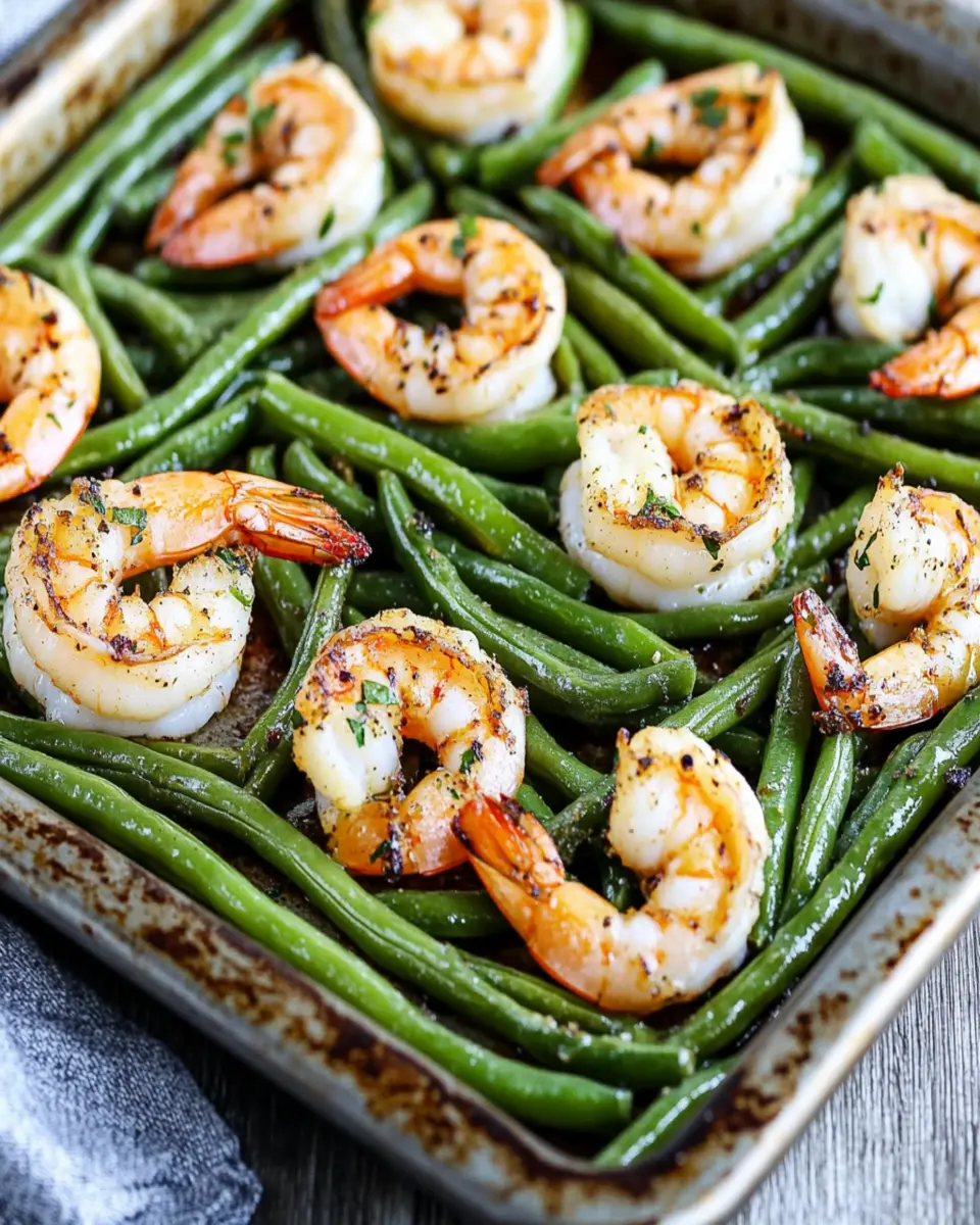 Green Beans and Shrimp (Sheet Pan Meal) First Image First Image
