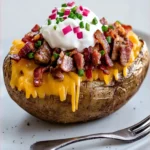 LOADED BAKED POTATO WITH STEAK BITES First Image First Image